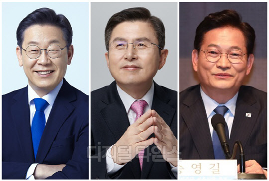 (왼쪽부터) 이재명 더불어민주당 대표, 황교안 전 국무총리, 송영길 전 민주당 대표. <디지털타임스 DB, 민주당 제공, 연합뉴스>